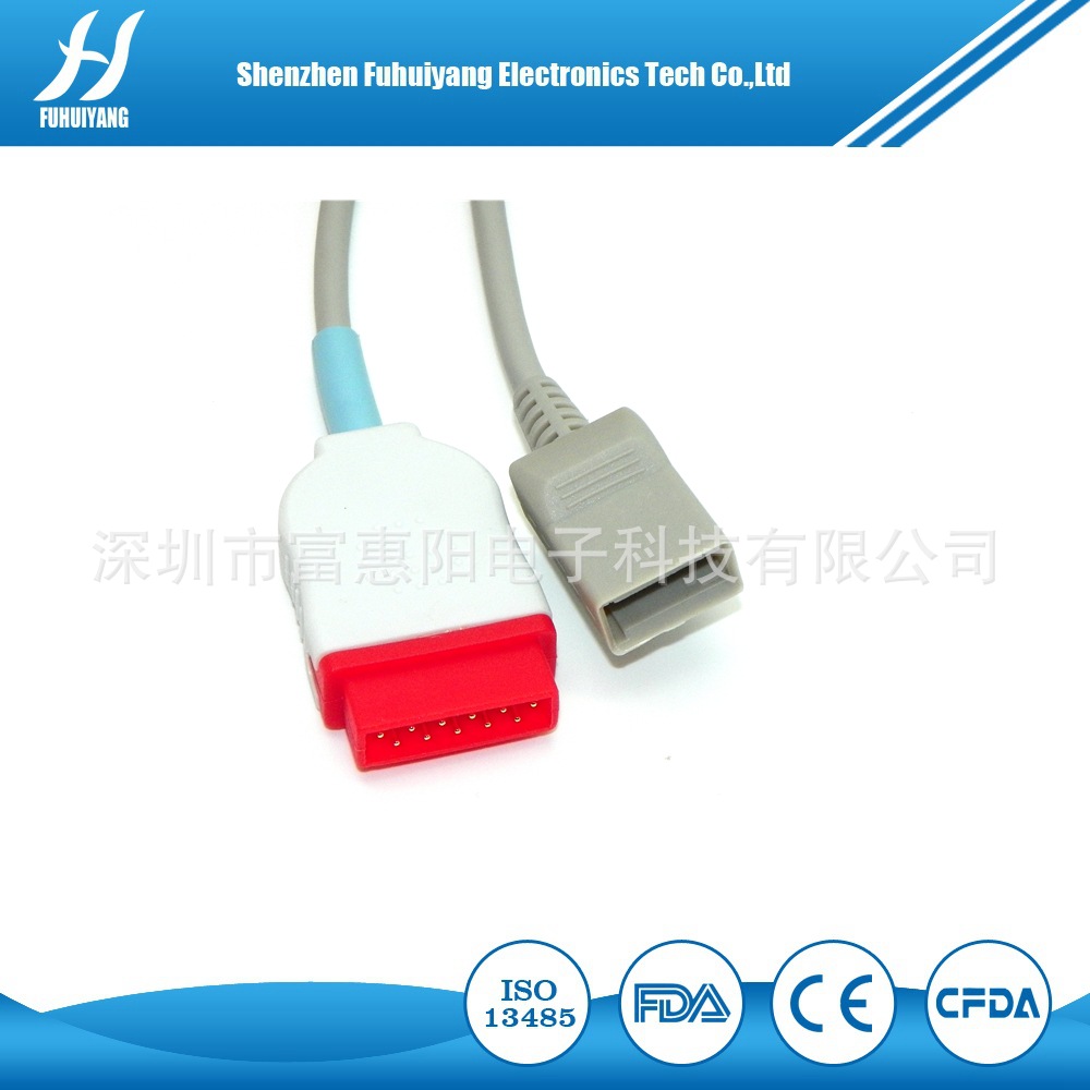 兼容GE11针转尤它有创压血压电缆、监护仪有创压力传感器