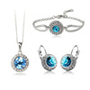 Jewelry, crystal earings, earrings, set, European style, suitable for import, 3 piece set