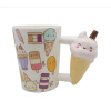 Cartoon Emoticon Pack Ice Cream Popsicle Ice Cream Popsicle Cup Cute Popsicle Ceramic Mug Water Cup