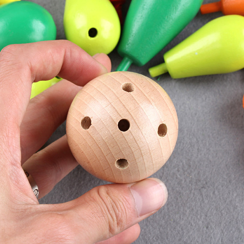 Wooden children's stacking building blocks, baby's hands-on splicing of cactus and cactus educational multi-functional disassembly and assembly toys