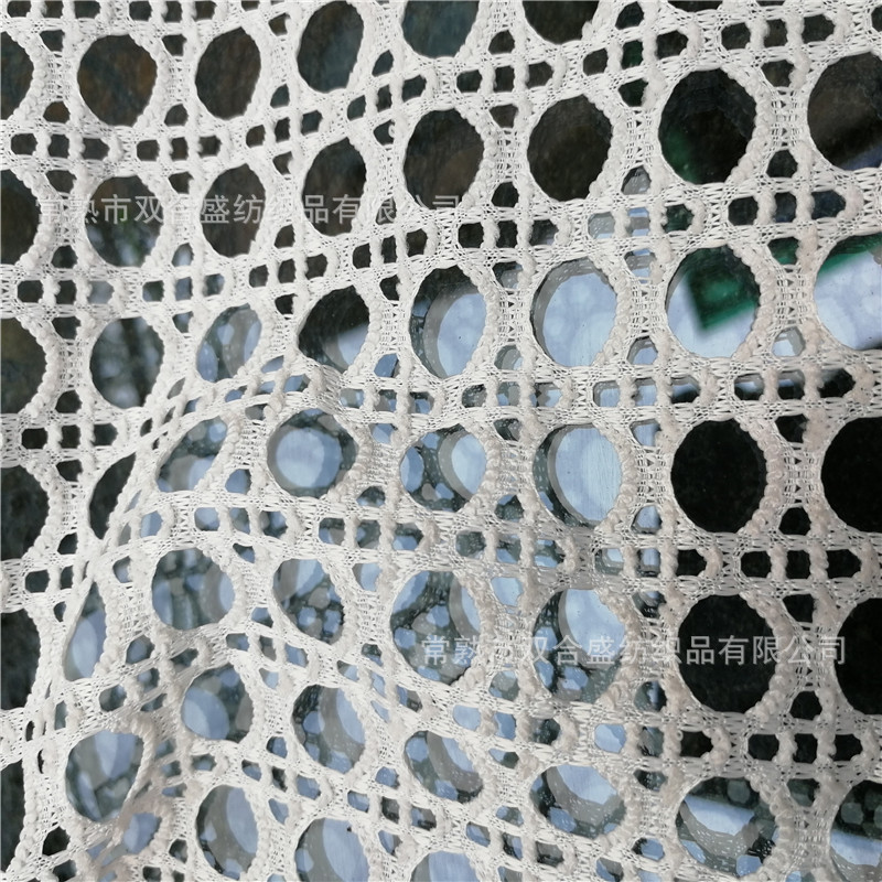 圆圈提花网布 涤纶面料 提花网布 泳衣比基尼面料破洞网布