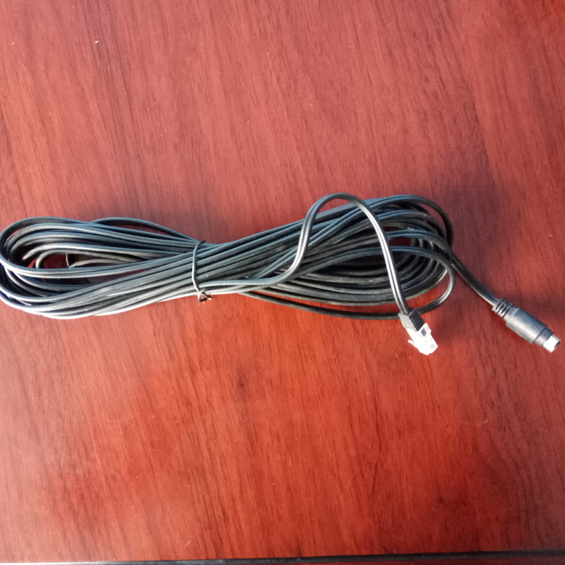 厂销6芯大DIN连接线　中DIN6P转6P水晶头插头线　大DIN弹簧线