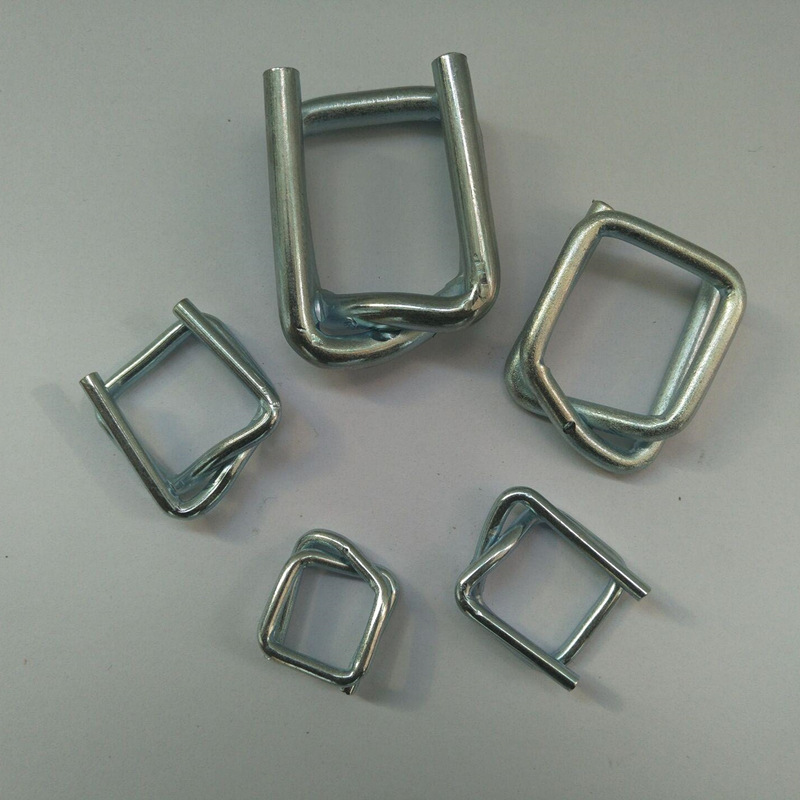 32mm钢丝打包扣 纤维打包带配套3270镀锌钢丝扣 回型打包扣M型扣