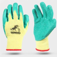 Industrial rubber-coated protective gloves, labor protection gloves, dipped rubber gloves, heavy-duty factory wholesale protective gloves with durable nitrile material.