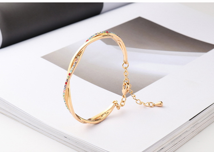 1 Piece Fashion Waves Alloy Plating Zircon Womenu0027S Bangle