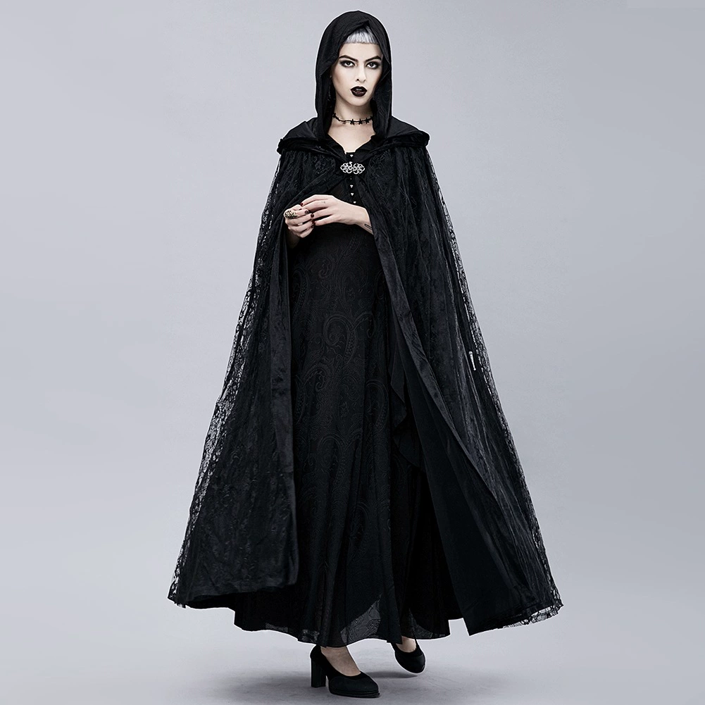 () кружевное trench coat, европейский стиль, панк-стиль, хэллоуин, косплей