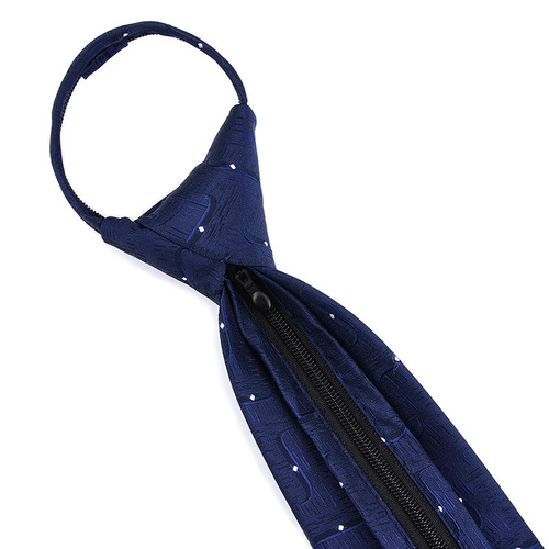 Zipper tie, 8CM business formal wear, 1200 needle high density fabric, men's groom's easy-to-tie wedding tie