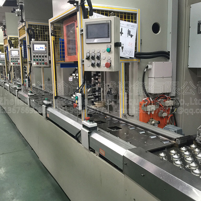 工厂新能源汽车发动机自动化装配流水线智能化输送操作工业装配线