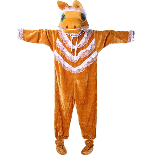 Factory Direct Supply Children's Clothing Dance Performance Clothing Adult Animal White Horse Shape Performance Clothes Brown Horse Parent-Child Suit 