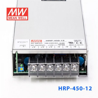 台湾明纬电源HRP-450-12 450W 12V 37.5A高效低损耗PFC开关电源