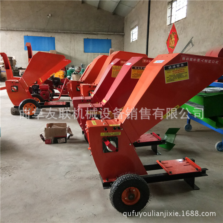 多功能移动式柴油机 柴油动力干湿果树粉碎机 梨树木材碎枝机9