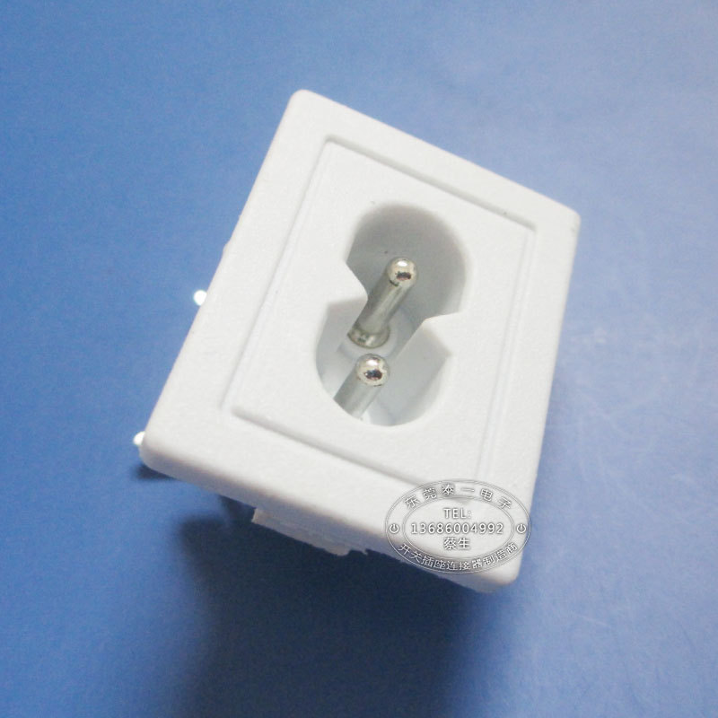 颜色可调制大八字尾插座现货好品质31*24大面板8字型插座DB-8P2