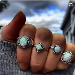 9g Weight Women'S Gender Fashion Pearl Rhinestone Alloy Ring Set 1