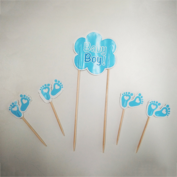 Blue Baby Boy Letter Little Foot Picks on the Baby Full Moon…
