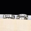 BTS Youth Tuan Tian Zhengguo Park Jimin Jintai Personal Stainless Steel Drilling Ring Necklace