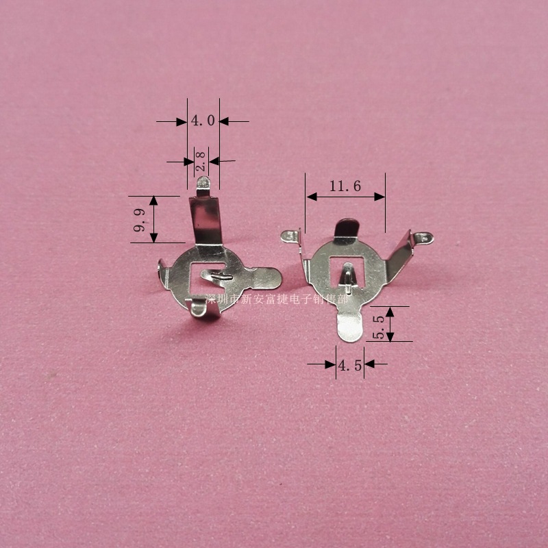 3*AG10纽扣电池座 4.5V串联电池弹片 弯脚焊板电池五金连接片