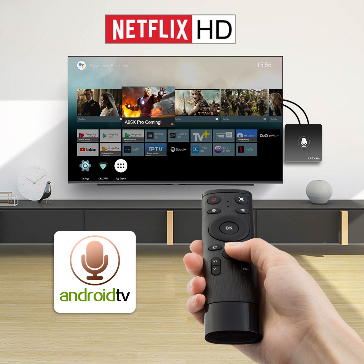 TV Box A95X Pro Télécommande avec la Voix - Ref 3424428 Image 9