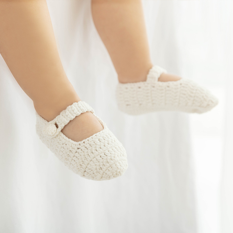 Estilo coreano de los hombres y las mujeres de fondo suave de punto de verano paso frente sandalias suave hilo de algodón agradable a la piel bebé Niño Zapatos Calcetines