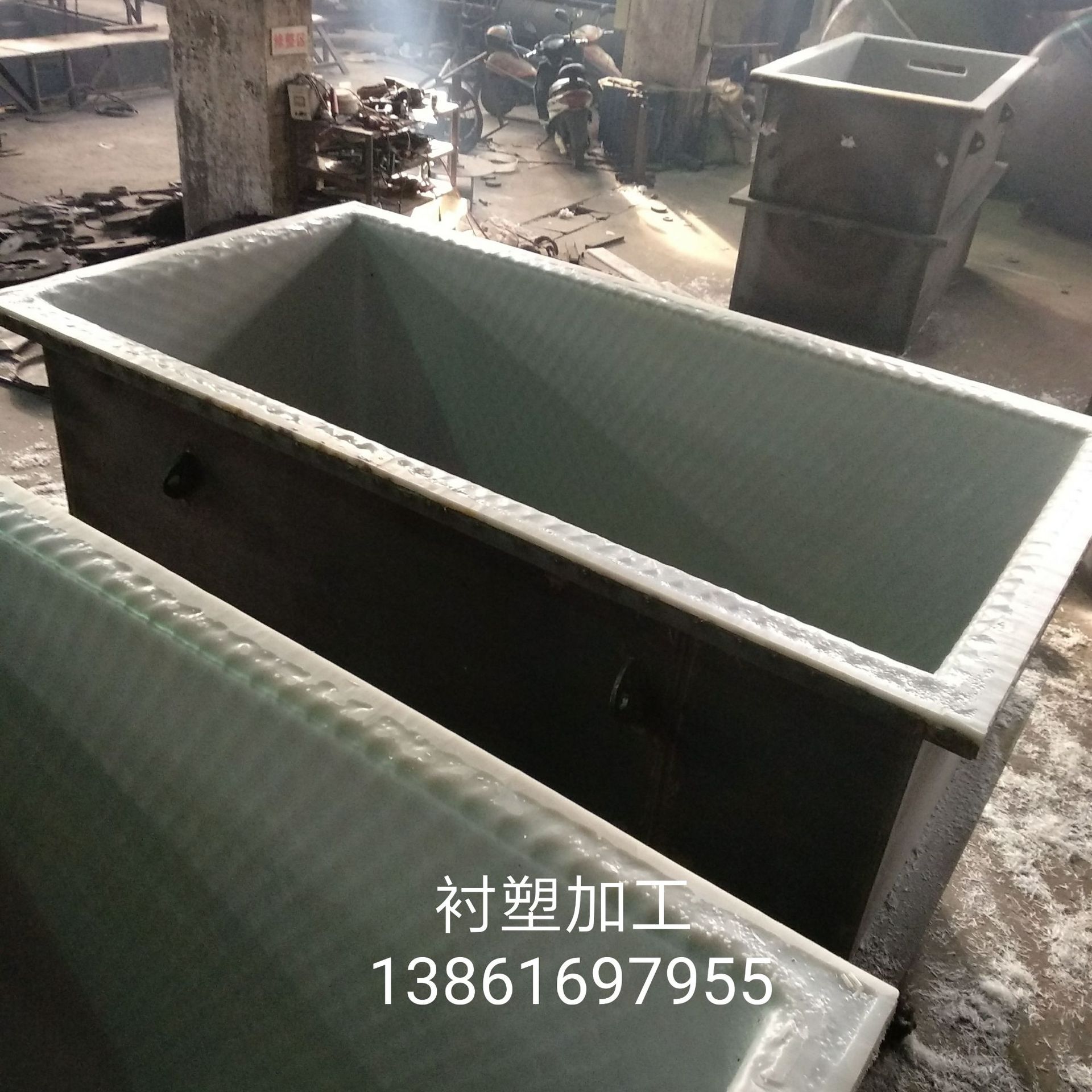 内防腐贮槽  钢衬塑方箱