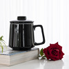 Cup, ceramics, cigarette holder, liner, capacious tea with glass, wholesale