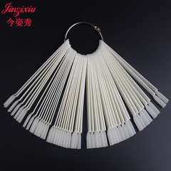 50 Piece Fan Nail Polish Color Palette Practice Nail Tabs 50 Color Fan Shape Color Card Sample Set Nail Art Supplies Tools Wholesale