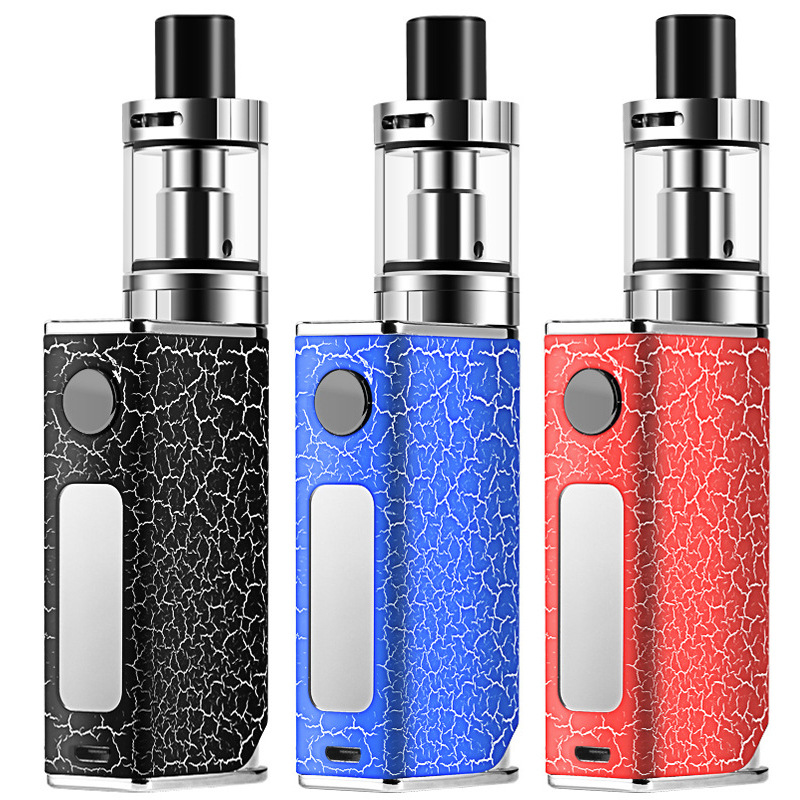 跨境新款時尚電子煙套裝80W時尚裂紋大功率蒸汽煙戒煙産品廠家批