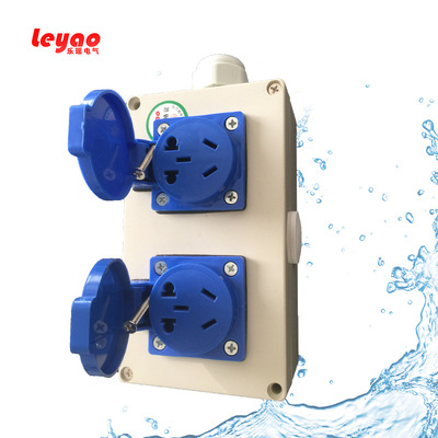 2位插座盒三孔多功能 五孔10A电动车电瓶车充电插座可以定制加工