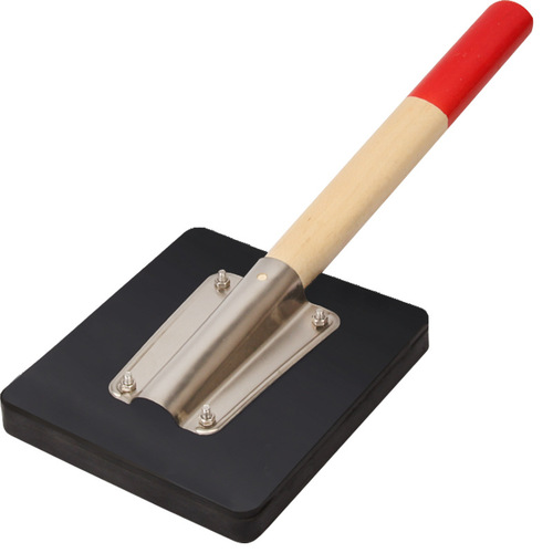 Rubber clapper, floor tile installation slapping wooden handle rubber hammer, square rubber flat plate installation rubber hammer