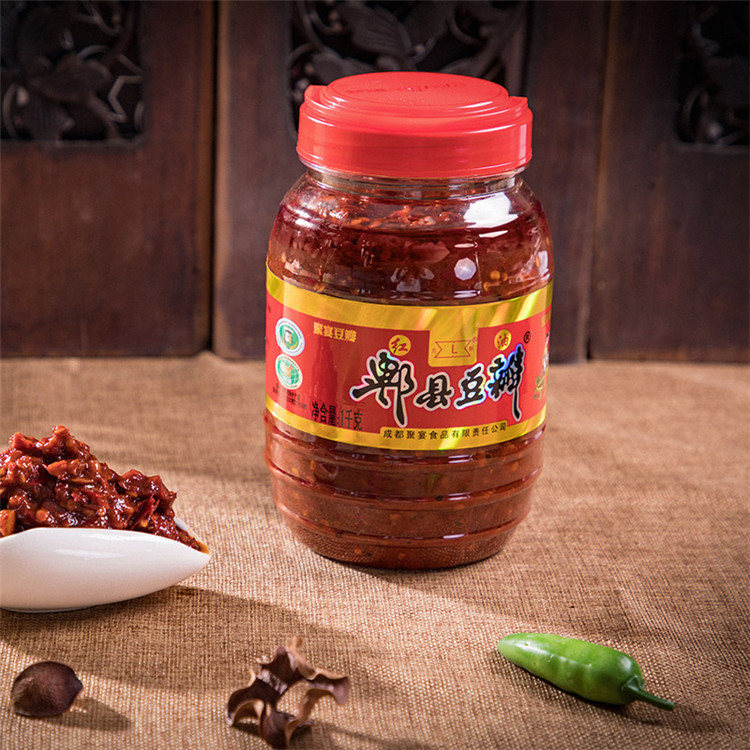 四川特产郫县豆瓣 红油豆瓣酱 1KG瓶装豆瓣酱川菜调料部分包邮