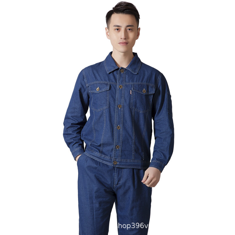 summer Thin section cowboy coverall suit Length Electric welding Auto repair plant electrician Summer wear Labor uniforms customized