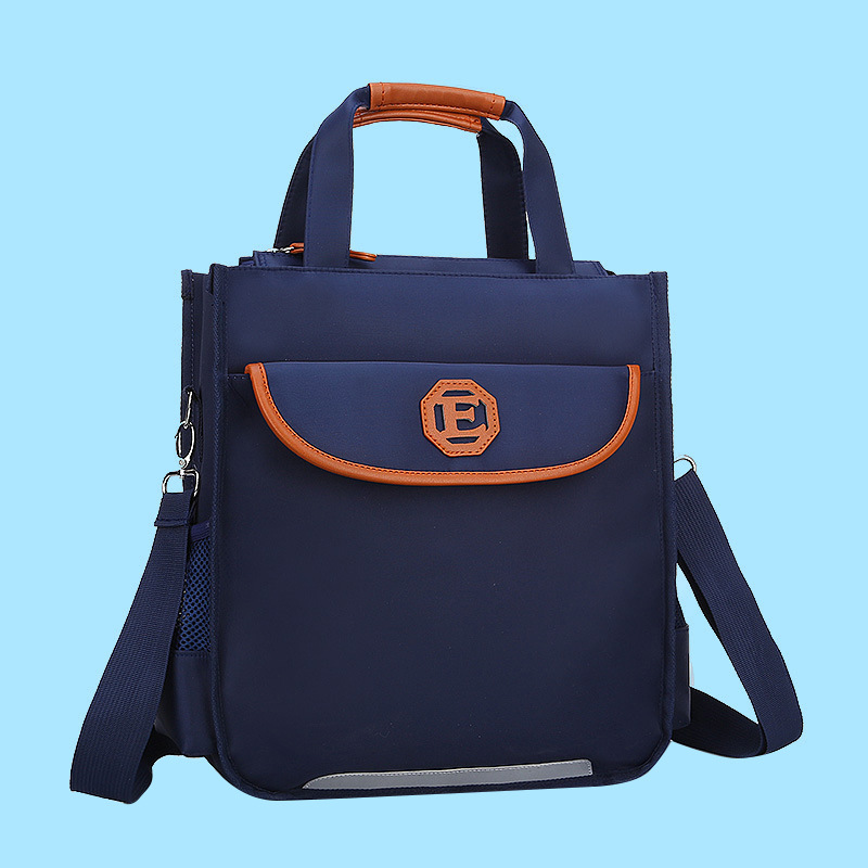 手提袋定制LOGO可斜挎单肩双层小学生儿童补课包补习袋厂家批发|ru