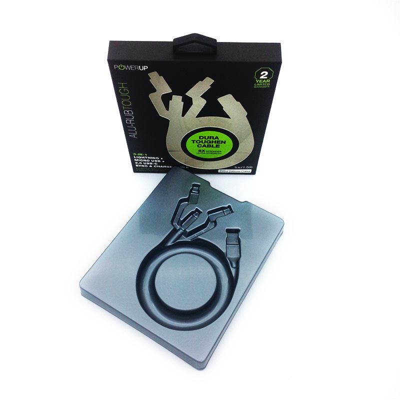 工厂定制数据线包装盒 吸塑内托卡盒 包装定做