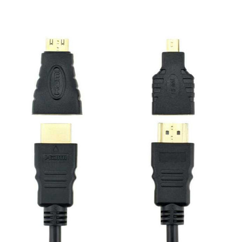 High-Definition HDMI 3-in-1 Adapter Mini Micro HDMI to HDMI Cable 3-in-1 Male to Female Manufacturer Direct Sale