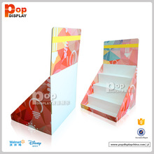 专业设计LED钻石彩灯纸展示盒  超市促销纸PDQ   桌面4层纸座台