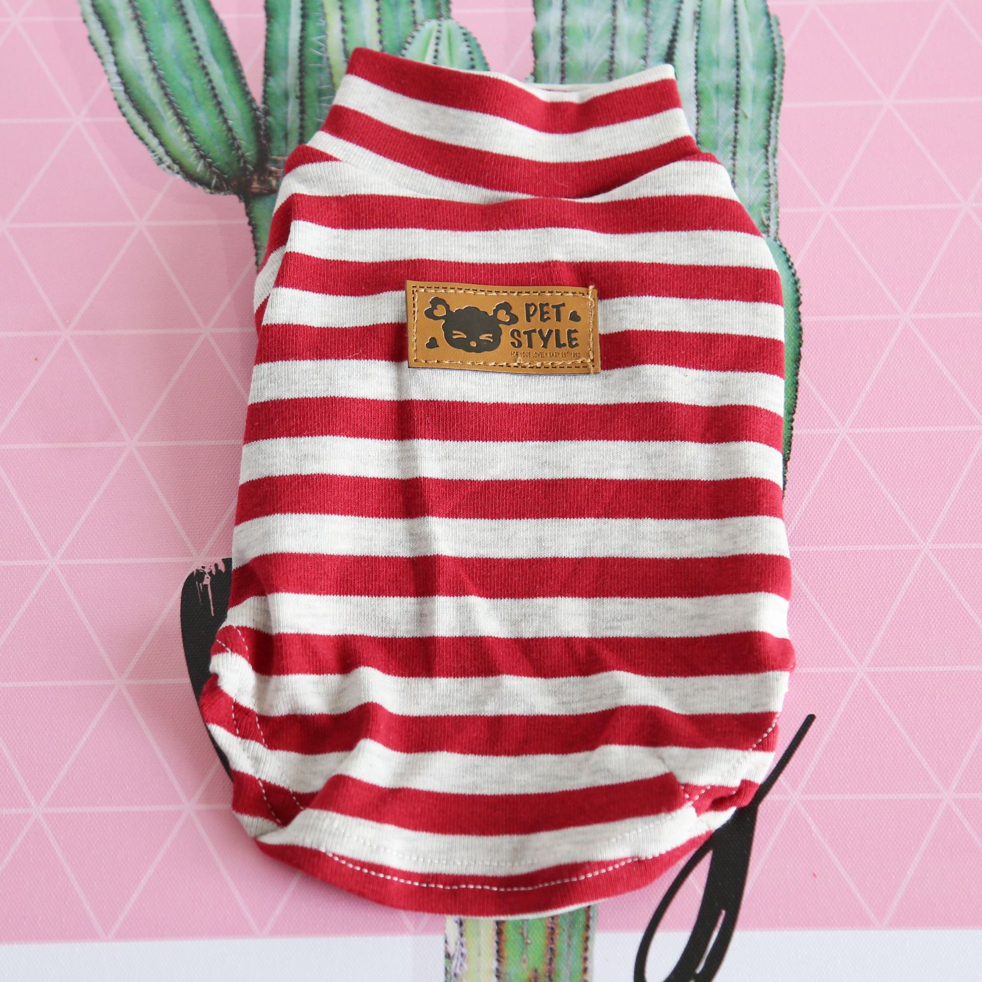 七色宽条纹打底衫