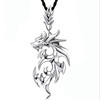 Fashionable trend glossy necklace, pendant stainless steel, accessory, Japanese and Korean, punk style