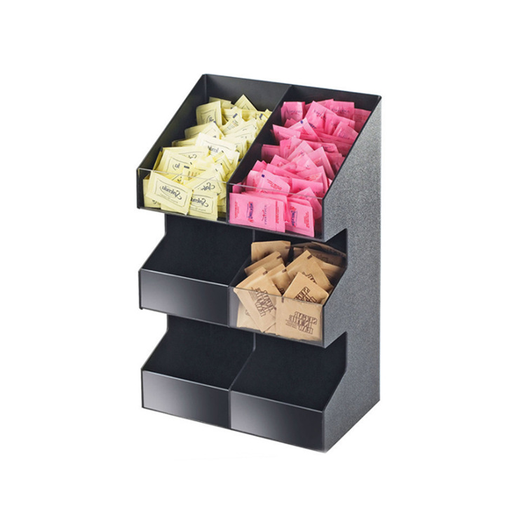 亚克力番茄酱储物架 有机玻璃小包白糖奶精陈列道具