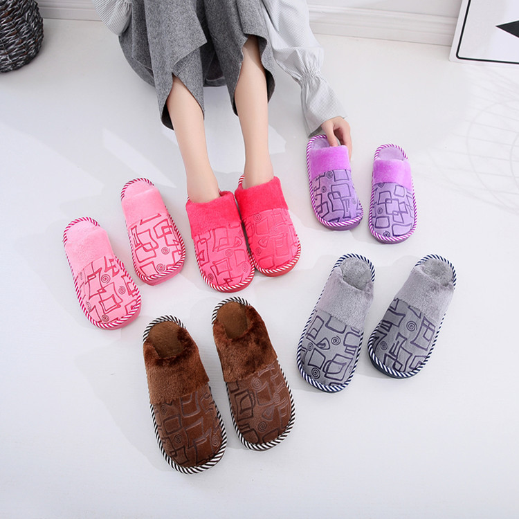 new pattern Cotton slippers winter indoor The thickness of the bottom lovers Home keep warm Month of shoes Maomao Cotton slippers