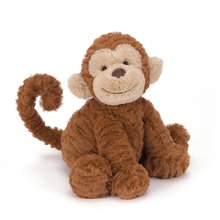 新款动物园猴子坐姿棕色 大耳朵长尾巴猴子毛绒玩具  送儿童礼品