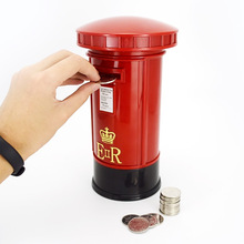 郵筒台燈 觸控調節亮度LED充電小夜燈儲蓄存錢罐造型錢罐一件代發