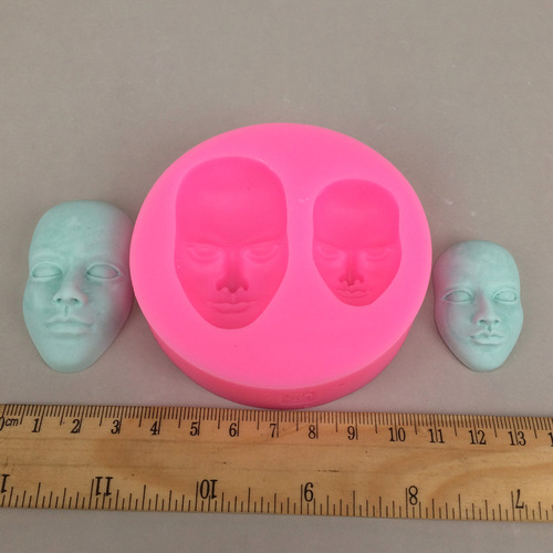 U1023 Face Cake Mold Baking Tool Silicone Mold Chocolate Cookie Candy Soap Mold