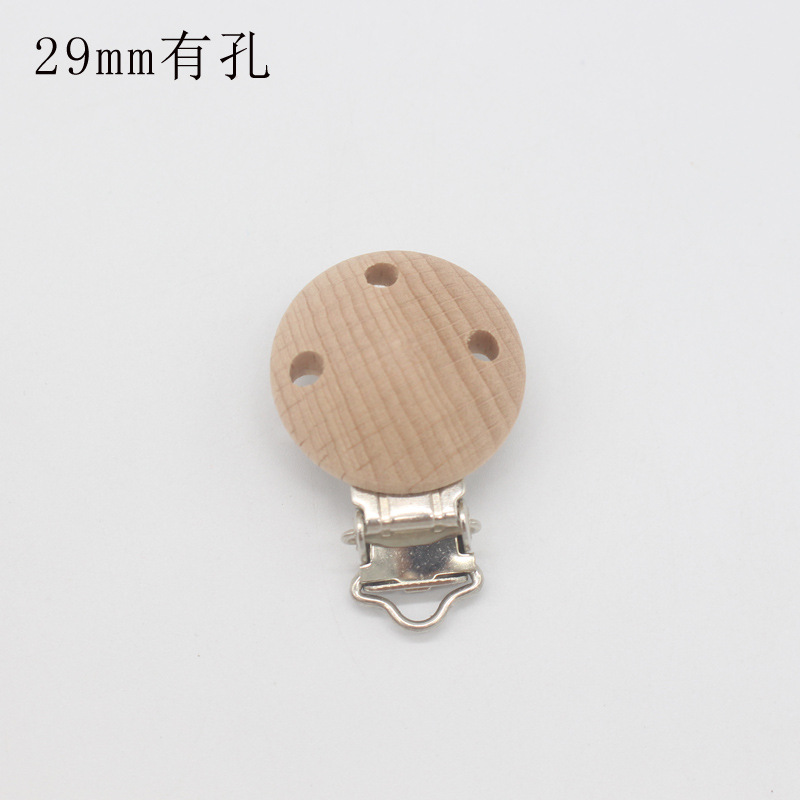 29mm35mm clip de chupete de haya clip de chupete de madera suministros infantiles Seguridad Protección del Medio Ambiente chupete cadena clip