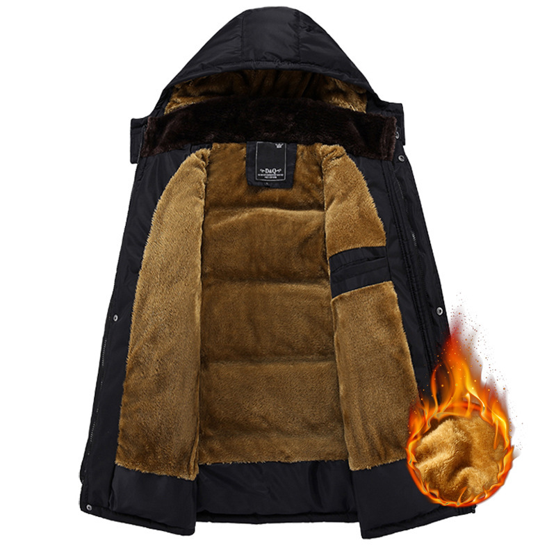 2021 abrigo acolchado de algodón de mediana edad y ancianos abrigo acolchado de algodón para hombres forrado de lana engrosado abrigo acolchado de algodón con capucha de papá abrigo corto ropa de hombre