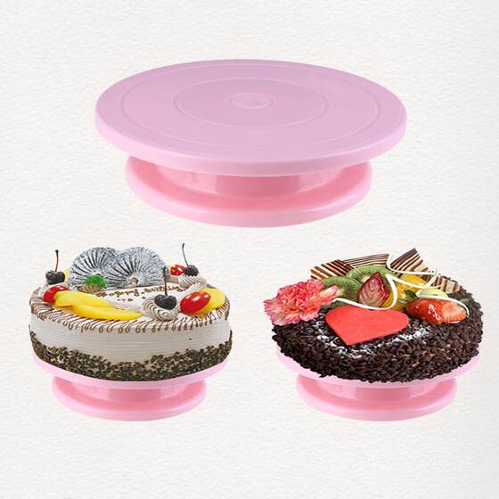 Cake Turntable Baking Turntable Rotating Cake Mounting Table PP Plastic Mounting Tool Cake Mounting Turntable