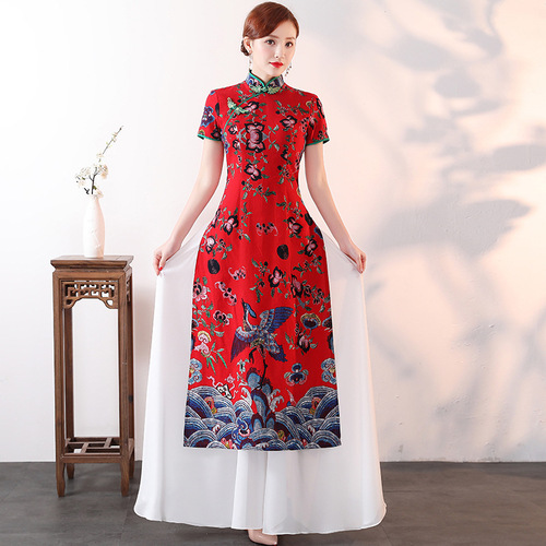 Chinese Dress Qipao for women Long cheongsam women dress of the Republic of China