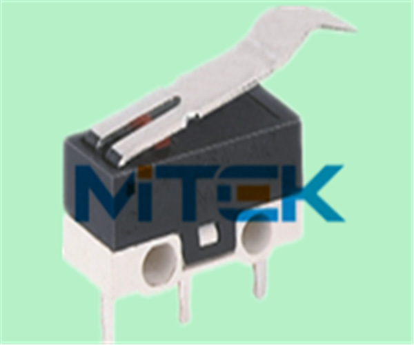 三佐中国 鼠标微动开关 折弯形柄微动开关 三脚插件小微