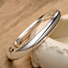 Silver bracelet, glossy fashionable accessory suitable for men and women, silver 999 sample, wholesale