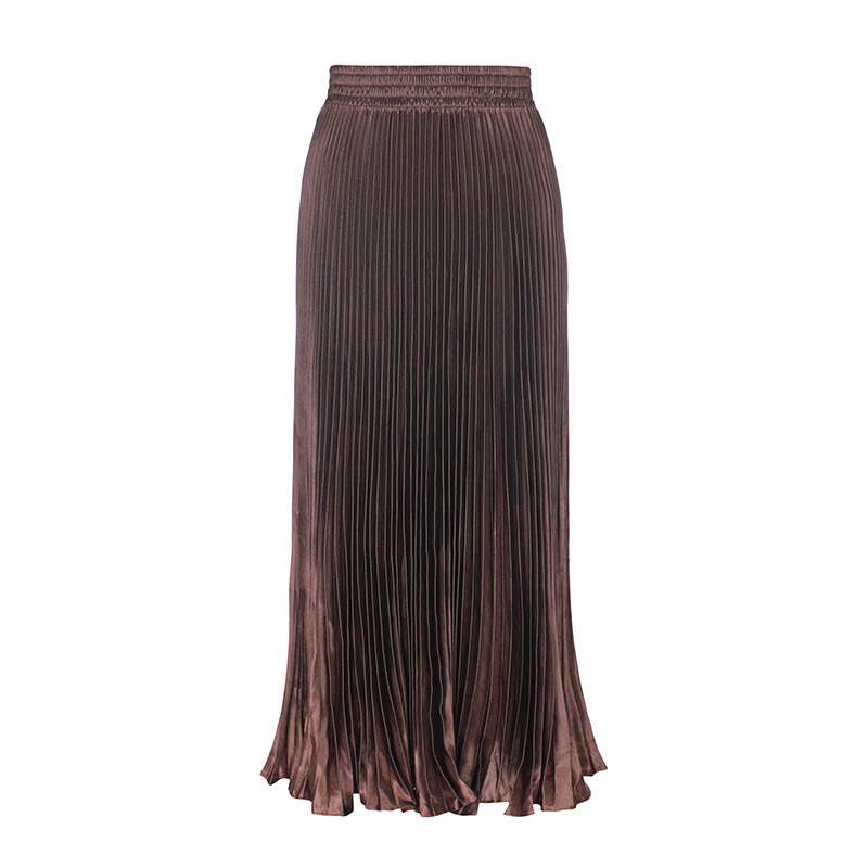 Summer Spring Fashion Solid Color Polyester Maxi Long Dress Skirts display picture 3