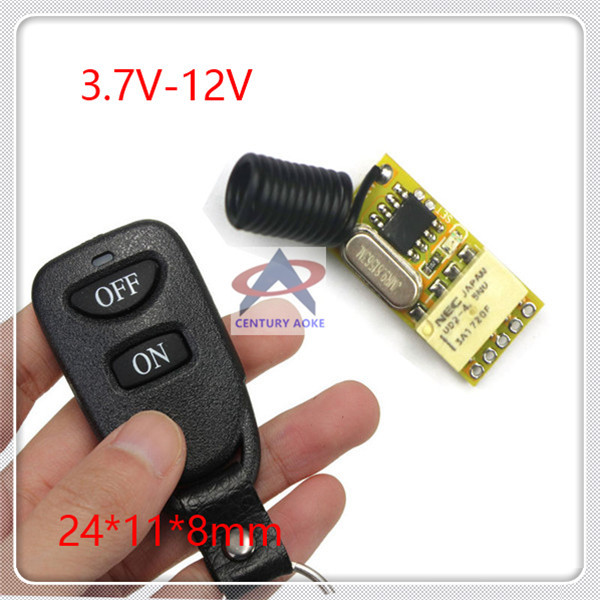 微型超小遥控开关 低功耗接收模块AK-WK 3.7V-12V宽电压 按钮开关