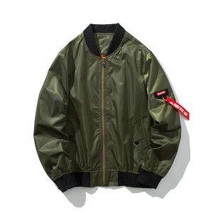 Spring and autumn thin men’s baseball collar Air Force flight suit embroidered jacket for men
